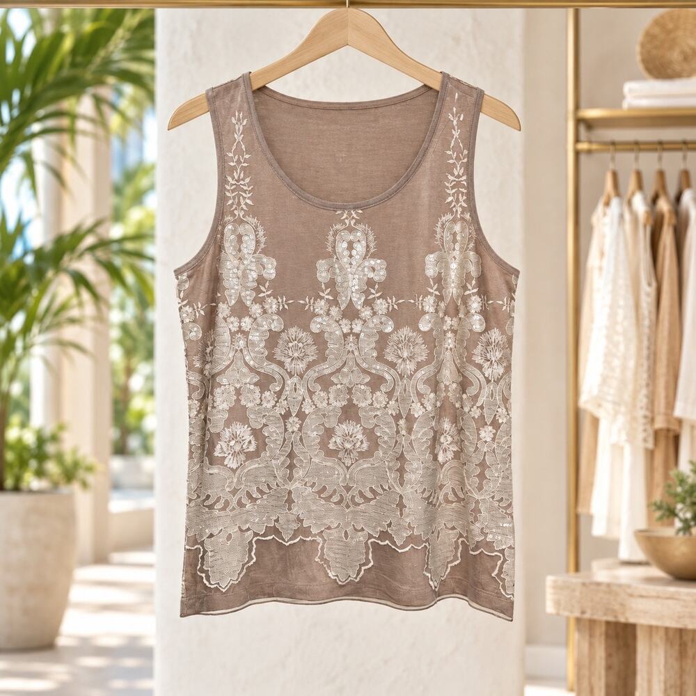 Chico’s Fabulous On 5th Smooth Audrina 3/4 Sleeves Optic White Holiday Fun Top